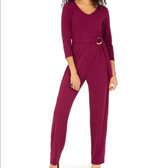 Ultra Flirt Pants - NEW Ultra Flirt Junior Belted Jumpsuit
